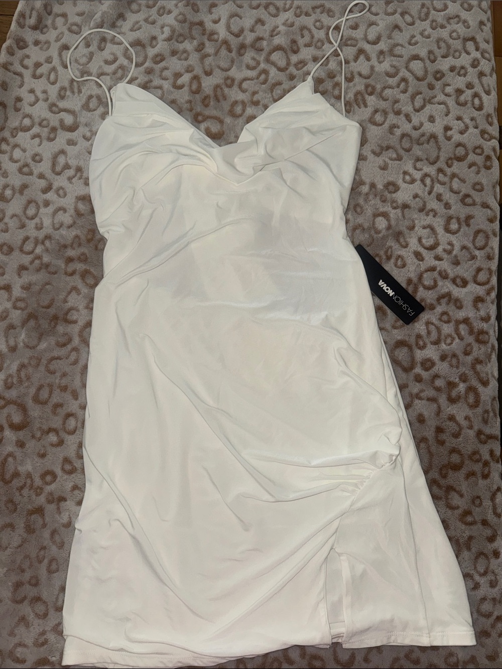 White Backless Mini Dress - Picture 7 of 8